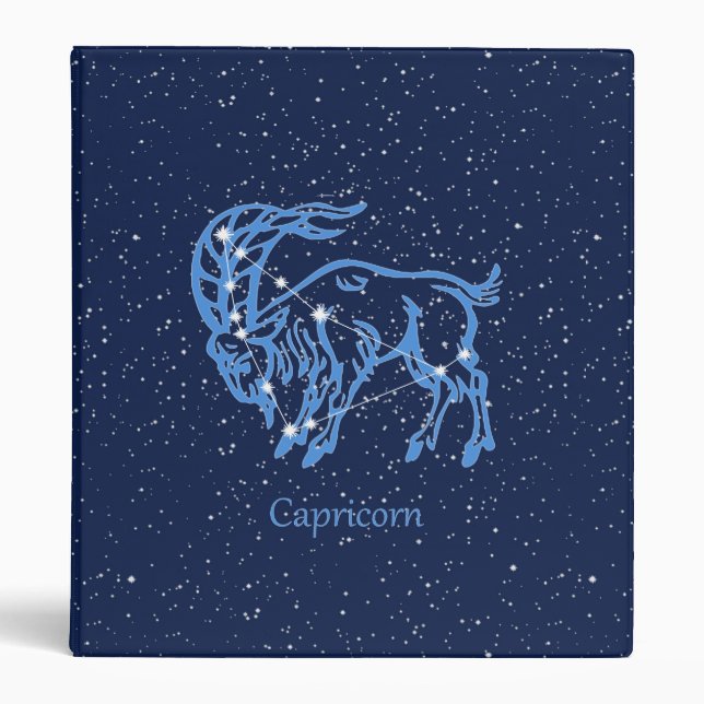 Classeur Symbole Capricorne Constellation et Zodiaque avec  (Devant)