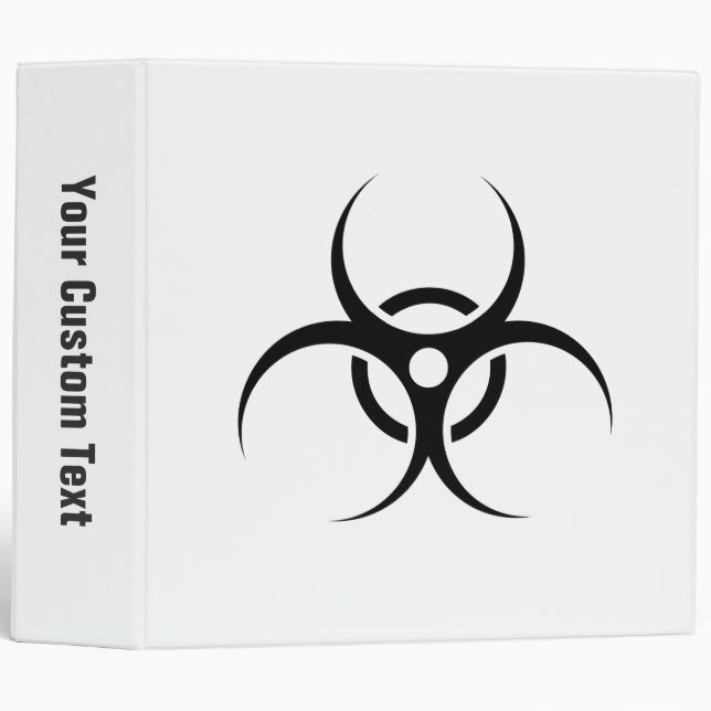Classeur Symbole d'avertissement de Biohazard (Devant/Côté)