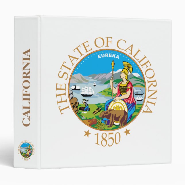 Classeur Symbole de Californie (Devant/Côté)