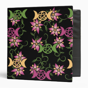 Classeur Symbole de la lune triplée Pagan Green Witch