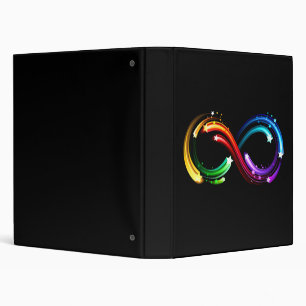 Classeur Symbole de l'infini des comètes arc-en-ciel