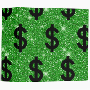 Classeur SYMBOLE Dollar Noir Argent Entrepreneur Wall Stree