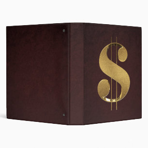 Classeur SYMBOLE Dollar Or
