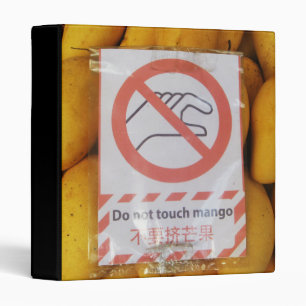 Classeur Symbole drôle 'Ne touche pas la mangue'