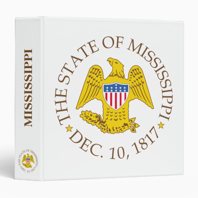 Classeur Symbole du Mississippi (Devant/Côté)