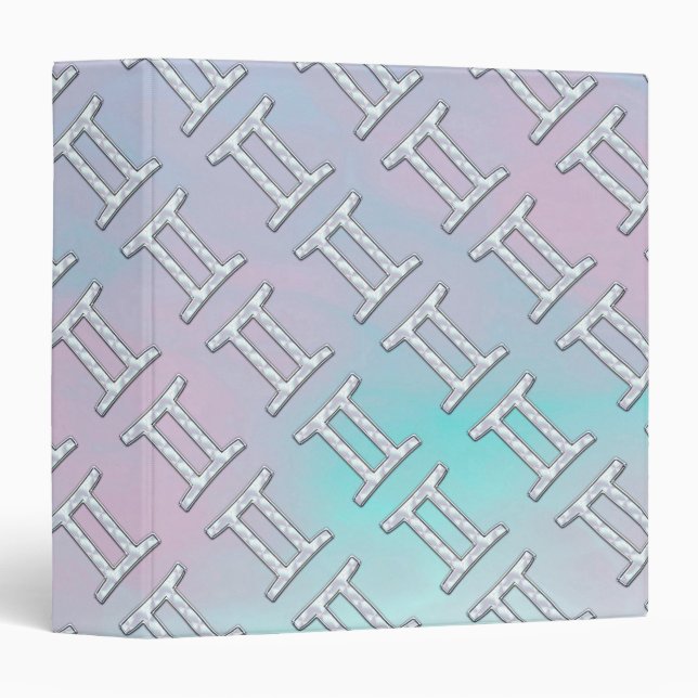 Classeur Symbole Gemini Zodiac (Devant/Côté)