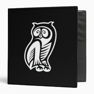 Classeur Symbole hibou blanc
