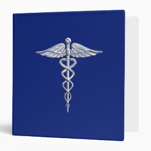 Classeur Symbole Médicale de caducée de style de chrome s