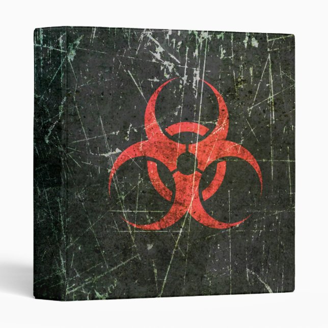 Classeur Symbole rouge rayé et porté de Biohazard (Devant/Côté)
