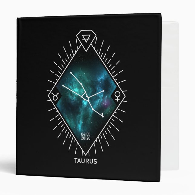 Classeur Symbole Taurus Constellation et Zodiaque (Devant/Intérieur)