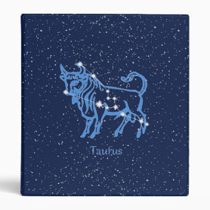 Classeur Symbole Taurus Constellation et Zodiaque avec étoi