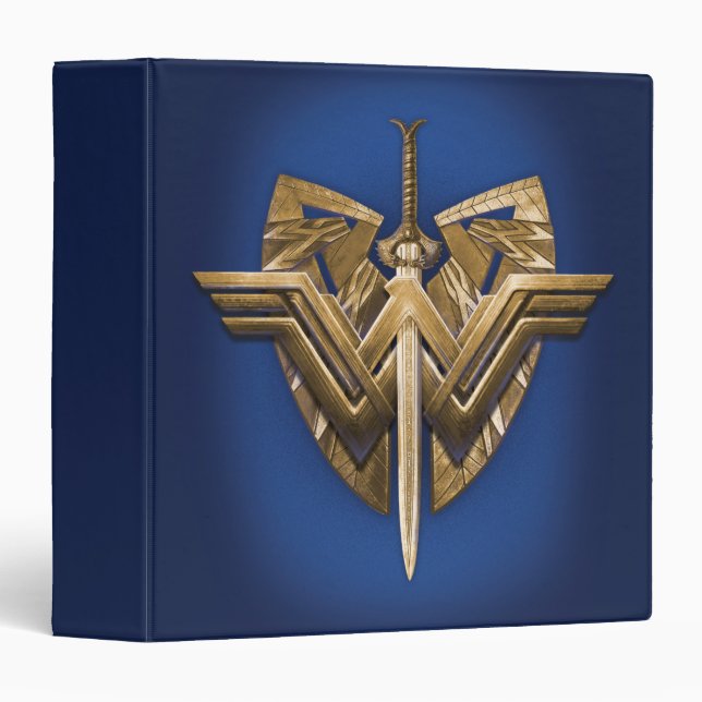 Classeur Symbole Wonder Woman avec l'épée de la justice (Devant/Côté)