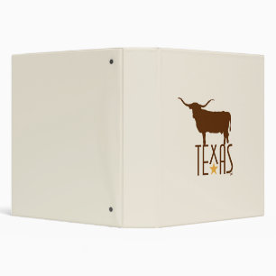 Classeur Symboles du Texas, Longhorn, marron