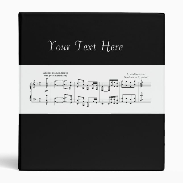 Classeur Symphonie Beethoven #9 (Noir) (Devant)