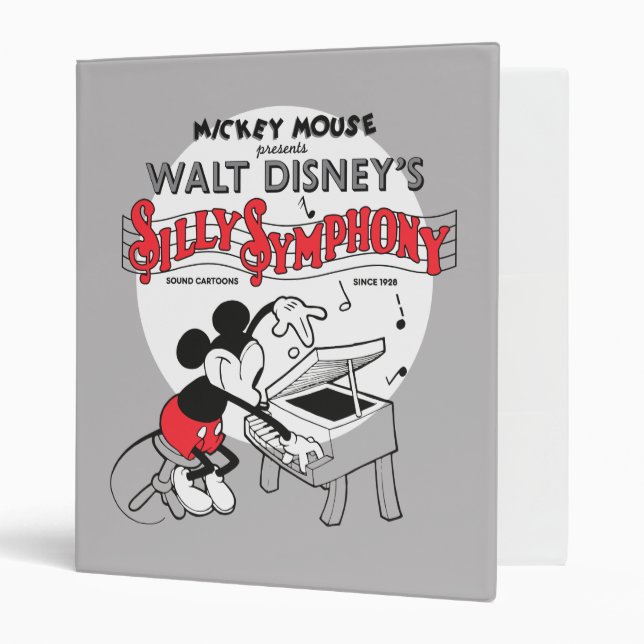 Classeur Symphonie vintage Mickey Silly (Devant/intérieur)