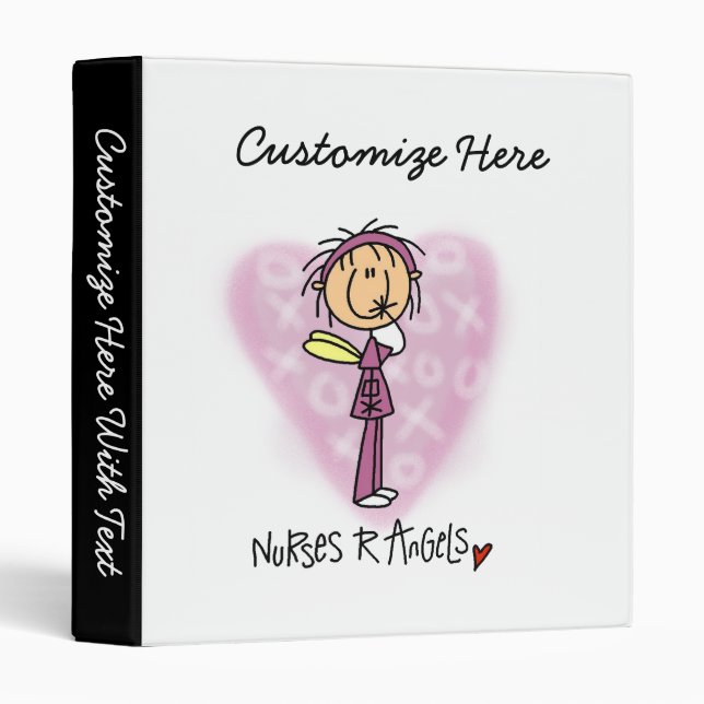 Classeur T-shirts et cadeaux des infirmières R Angels (Devant/Côté)