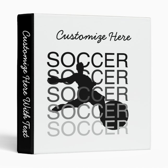 Classeur T-shirts et cadeaux du FOOTBALL (Devant/Côté)