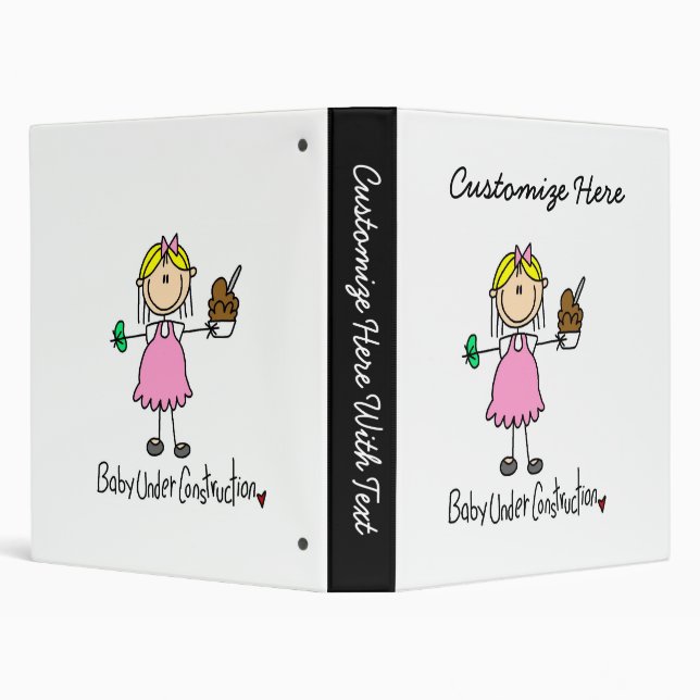 Classeur T-shirts et cadeaux en construction de bébé (Arrière-plan)