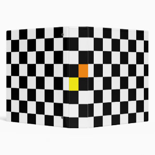Classeur Tableau noir blanc avec couleur orange jaune