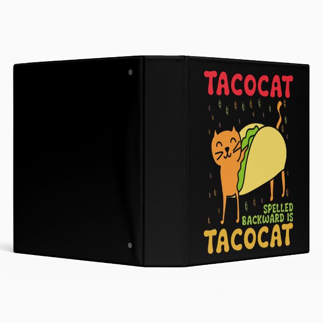Classeur Tacocat épelé à l'envers Tacos Chats Cinco De Mayo (Arrière-plan)