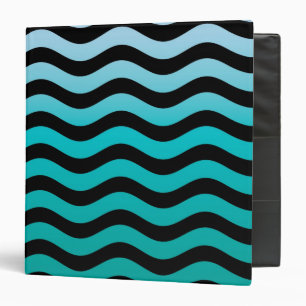 Classeur Tailles turquoise ondulées