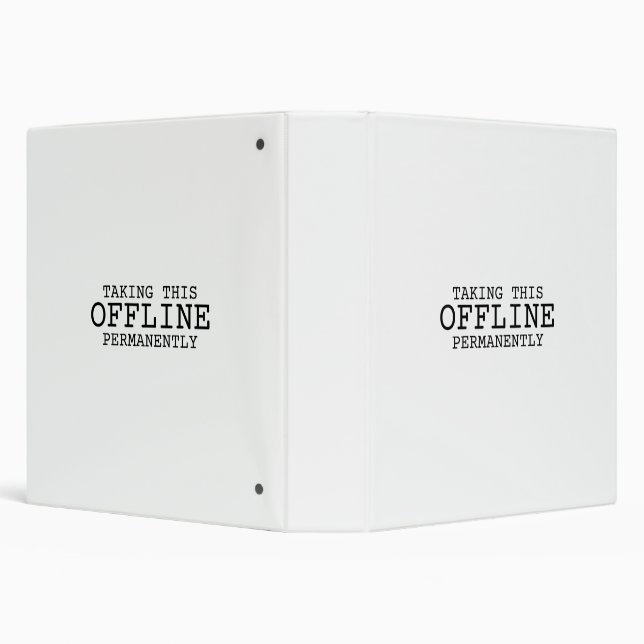 Classeur Taking This Offline Permanently Project Binder (Arrière-plan)