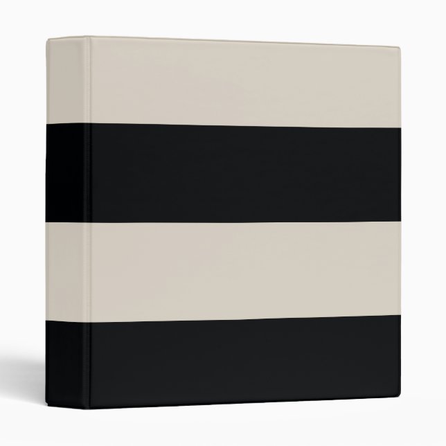 Classeur Tan Brown et noir Simple Extra Wide Strips (Devant/Côté)