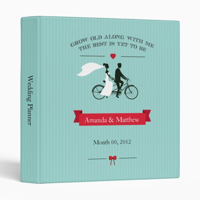 Classeur tandem de wedding planner d'Aqua de (Devant/Côté)