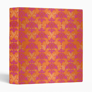 Classeur Tangerine vif Tango Damassé Orange Rose