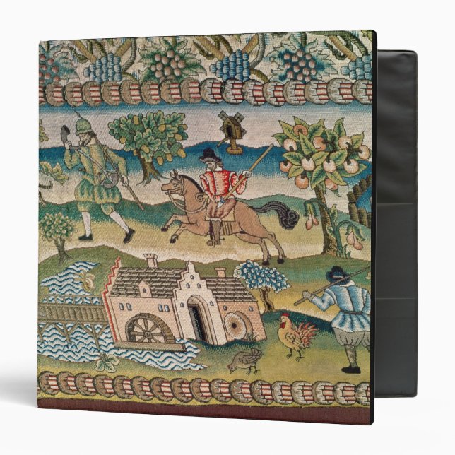 Classeur Tapis de Tableau de Bradford, détail des scènes de (Devant/Intérieur)