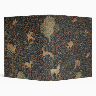 Classeur Tapisserie allegorique Millefleurs avec animaux