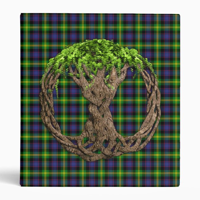 Classeur Tartan de Watson de clan et arbre de la vie (Devant)