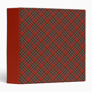 Classeur Tartan écossais rouge et bleu de Stewart royal de