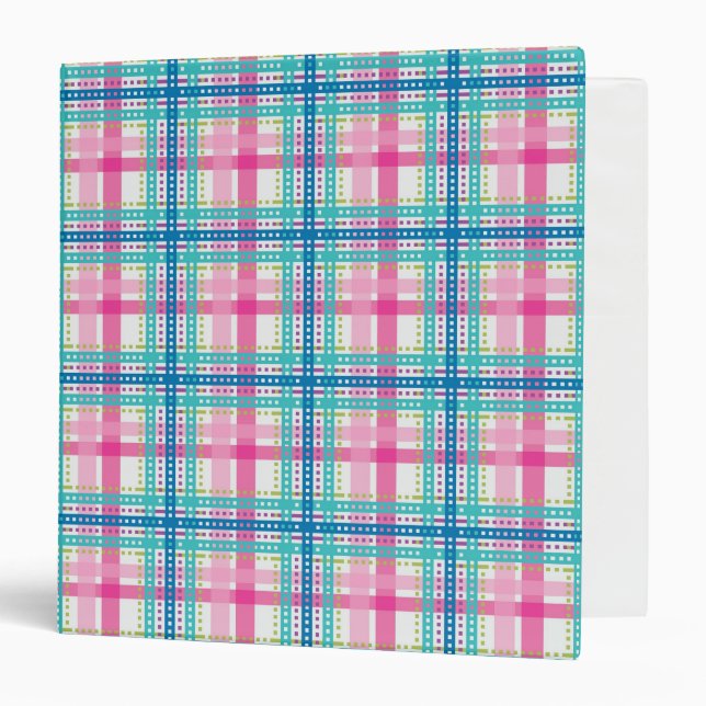 Classeur Tartan, motif de plaid (Devant/Intérieur)