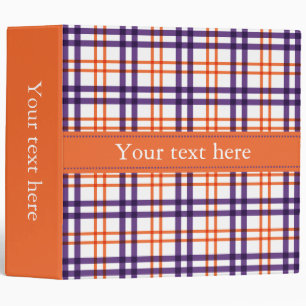 Classeur Tartan pourpre et orange