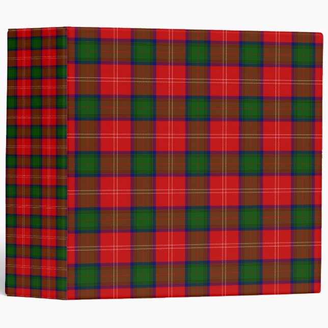 Classeur Tartan rouge de Chisholm (Devant/Côté)