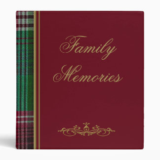 Classeur Tartan Souvenirs de Famille Vert, Rouge B
