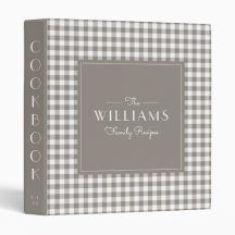 Taupe En vichy Farmhouse Family Recette Livre de r
