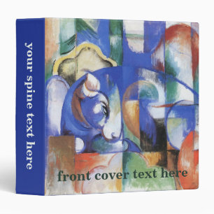 Classeur Taureau couché par Franz Marc, Art cubiste vintage
