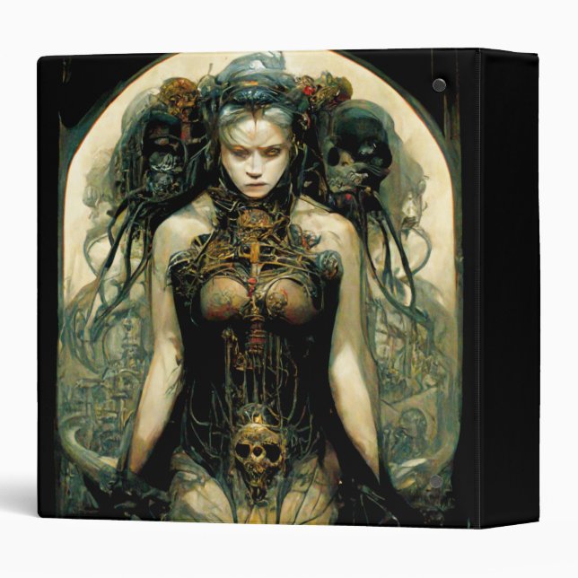 Classeur Technologie biologique Femme Imaginaire Sci-Fi (Dos/Côté)