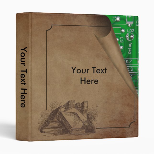 Classeur Technologie des livres anciens et nouveaux (Devant/Côté)