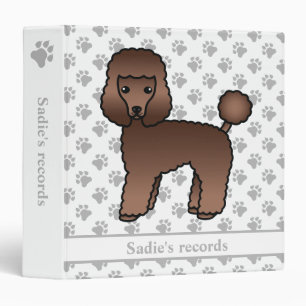 Classeur Teckkel jouet brun Caniche Mignon Chien de dessin