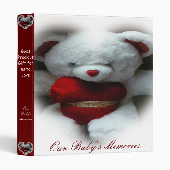 Classeur Teddy Bear Baby Album photo (Devant/Côté)