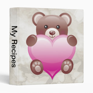 Classeur Teddy Bear Valentine Heart