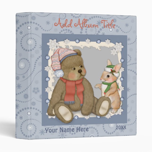 Classeur Teddy Bear Winter (Devant/Côté)