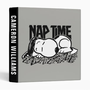Classeur Tee - shirt   Snoopy Nap Time   Ajouter Votre Nom