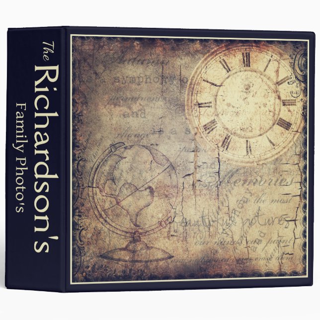 Classeur Temps global vintage (Devant/Côté)