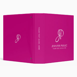 Classeur Tendance de couleur de monogramme manuscrit Viva M