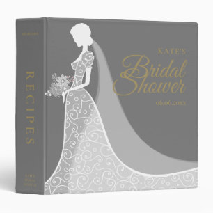 Classeur Tenue de mariage en dentelle grise et blanche pour