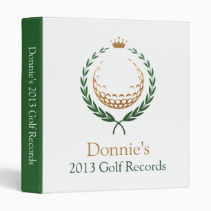 Classeur Tenue des registres blanc vert de score de golf de